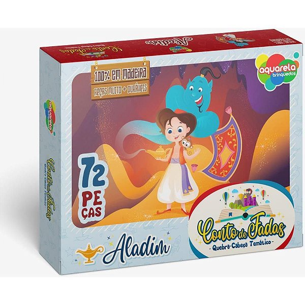 QUEBRA-CABEÇA Madeira Aladdin 72 Peças