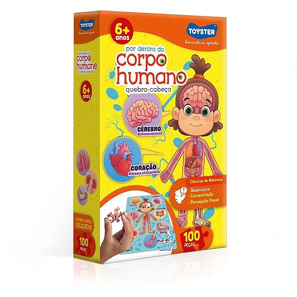 QUEBRA-CABEÇA Educativo Corpo Humano 100 Peças