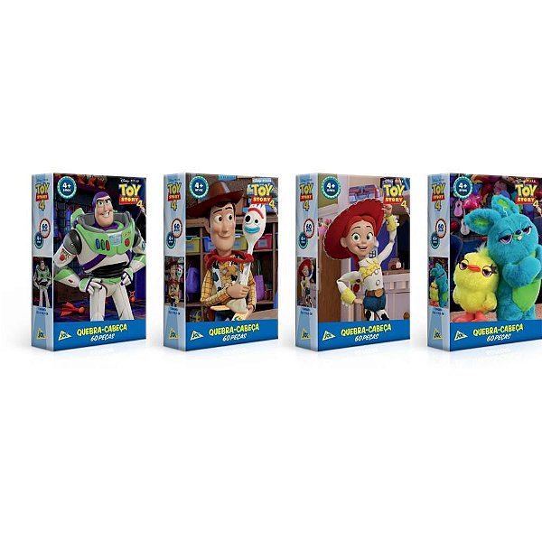 QUEBRA-CABEÇA Cartonado TOY STORY 4 60 Peças Sortidos