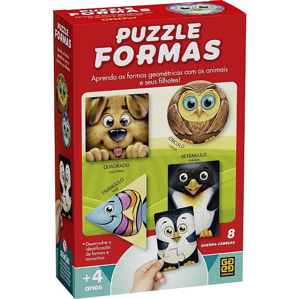 QUEBRA-CABEÇA Cartonado Puzzle Formas Basicas