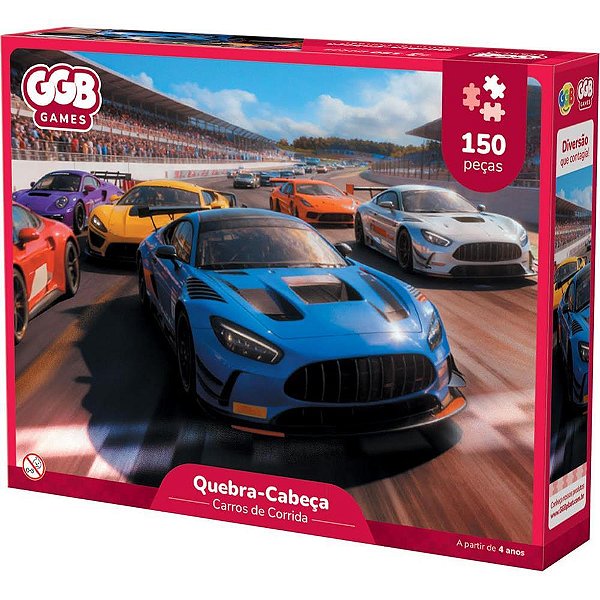 QUEBRA-CABEÇA Cartonado Carros de Corrida 150 Peças