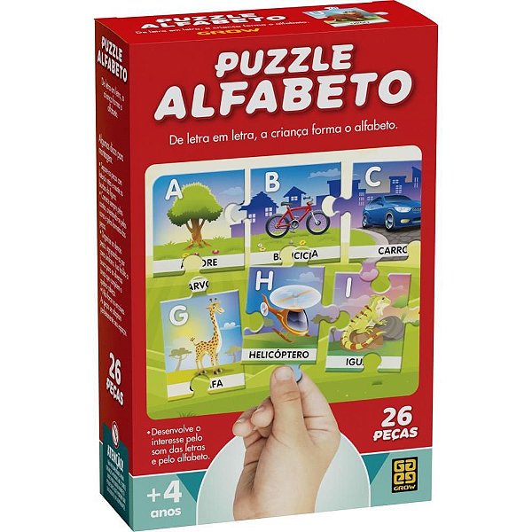 QUEBRA-CABEÇA Cartonado Alfabeto -  26 Peças