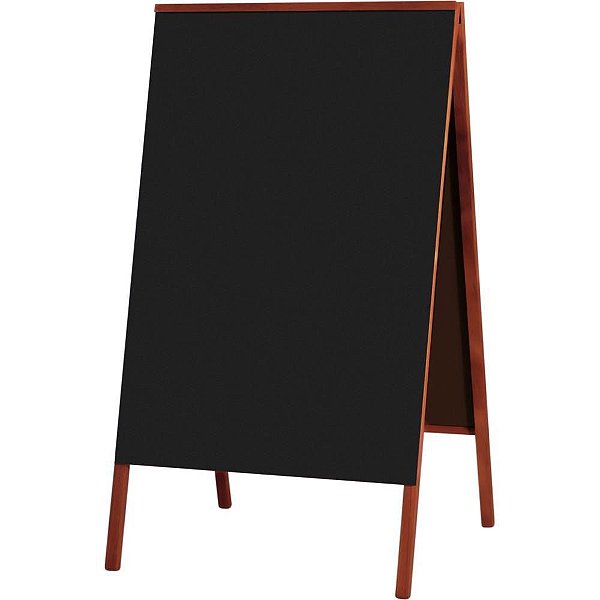Quadro Propaganda Quadro Negro 2 Faces 70X50CM com Moldura em Mogno
