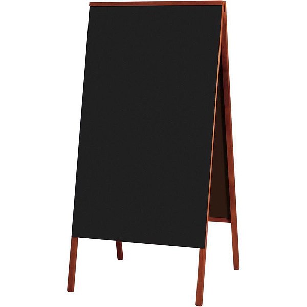 Quadro Propaganda Quadro Negro 2 Faces 100X60CM com Moldura em Mogno