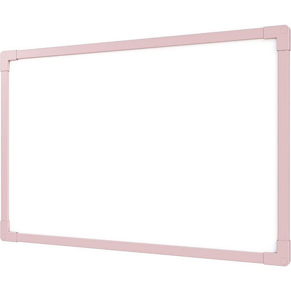 Quadro Branco Moldura Madeira 060X040CM UV MDF SOFT Rosa PCT com 02