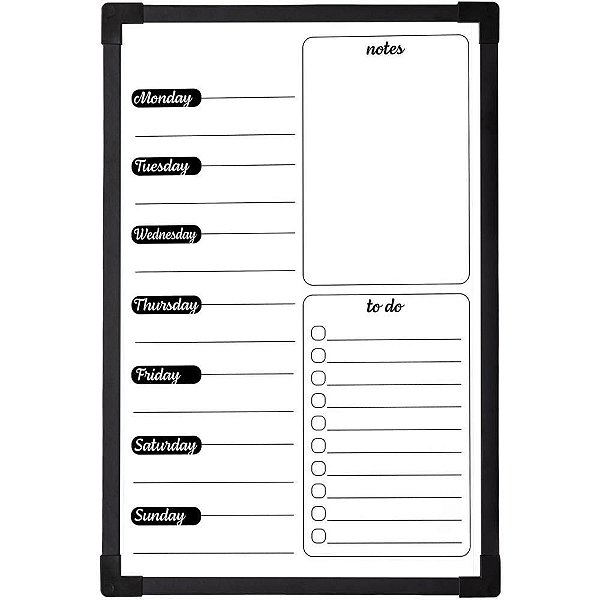 Quadro Branco Moldura Madeira 060X040CM Planner Moldpreto PCT com 02