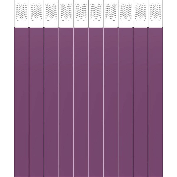 Pulseira de Identificação Roxa – Pacote com 50 Unidades