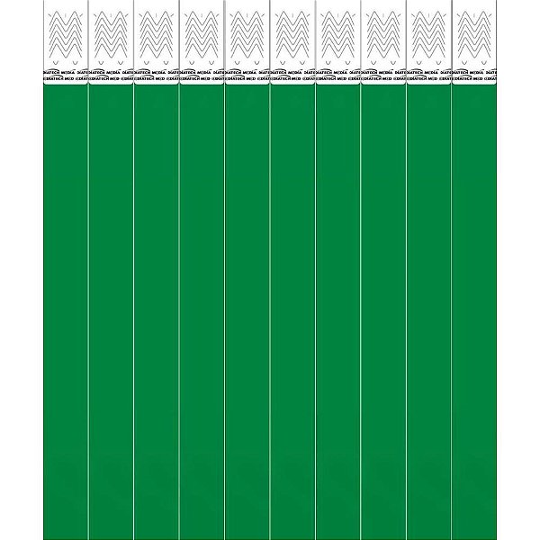 Pulseira de Identificação MED Verde Bandeira Pacote com 100
