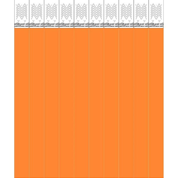 Pulseira de Identificação MED Laranja - Pacote com 50 Unidades