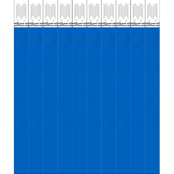 Pulseira de Identificação MED Azul Pacote com 100 Peças