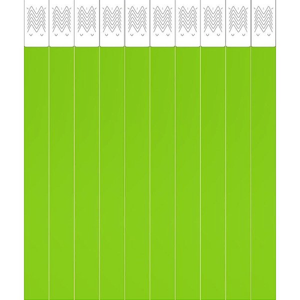 Pulseira de Identificação Laser PRO Verde Limão - Pacote com 50 Unidades