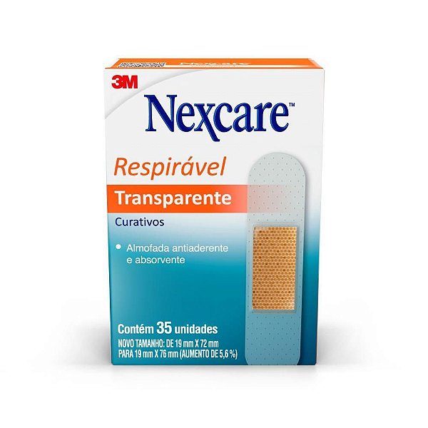 Curativo Transparente Nexcare com 35 Unidades