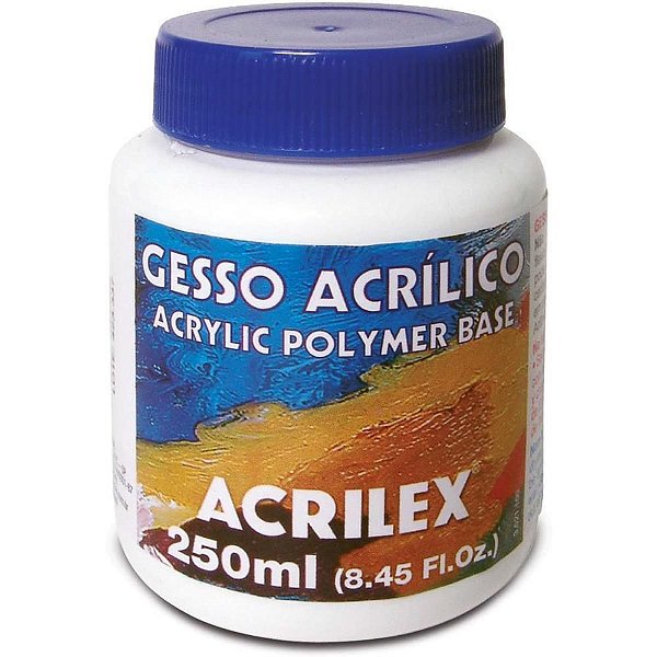 Gesso Acrílico 250ML para Artesanato - Caixa com 3 Unidades