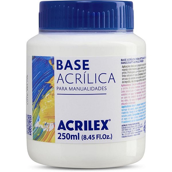 Base Acrílica 250ML para Artesanato - Caixa com 3 Unidades