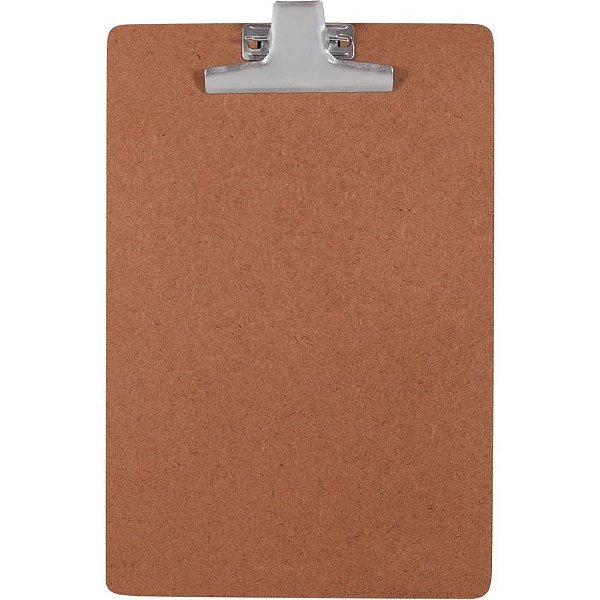 Prancheta Duratex Ofício com Prendedor Zincado - Caixa com 12 Unidades