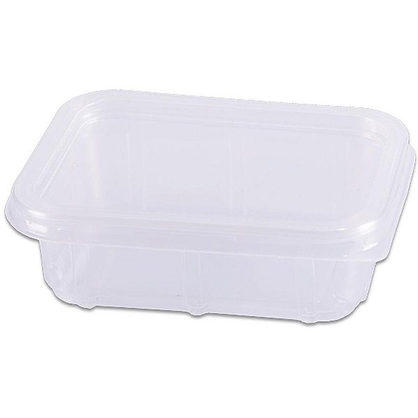 Pote Descartável 150MLRETANGULAR com Tampa PCT com 20