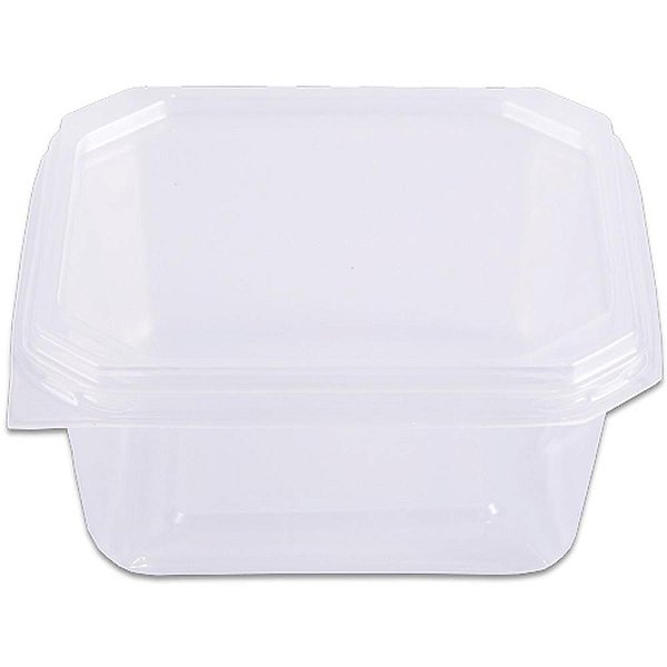 Pote Descartável 150ML Quadrado com Tampa - PCT com 20