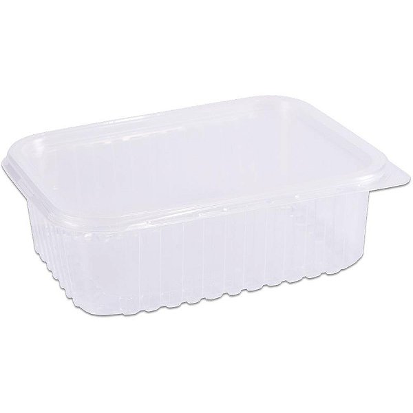 Pote Descartável 1000ML Retangular com Tampa Pacote com 24