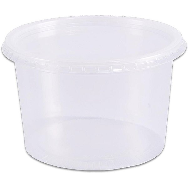 Pote Descartável 1000ML Redondo com Tampa - Pacote com 24