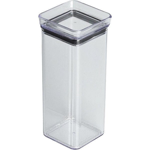Pote Acrílico Hermetic Mini 340ML Quadrado