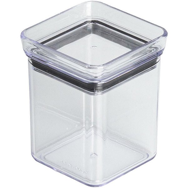 Pote Acrílico Hermetic Mini 180ML Quadrado
