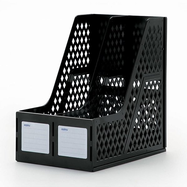 Porta Revista Organizador Duplo Preto