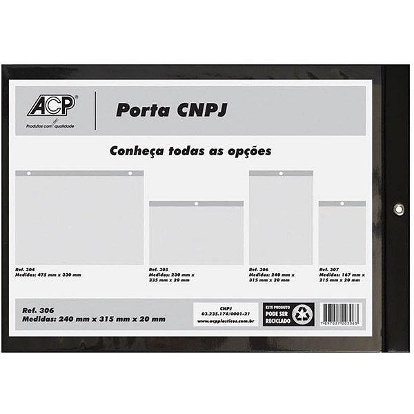 Porta Alvará Quadro Vertical CGC 240MM X 340MM - Pacote com 5 Unidades