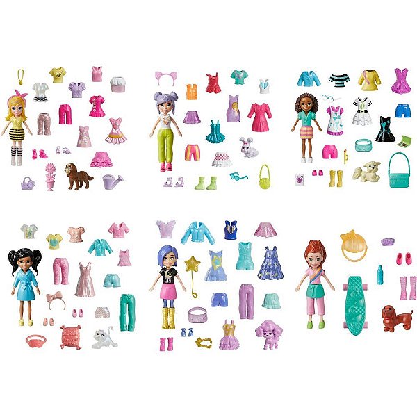 Polly Pocket Conjunto de Moda Médio