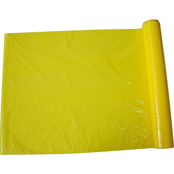 Plástico para Encapar 25M X 38CM Amarelo - Bobina com 1 Parede