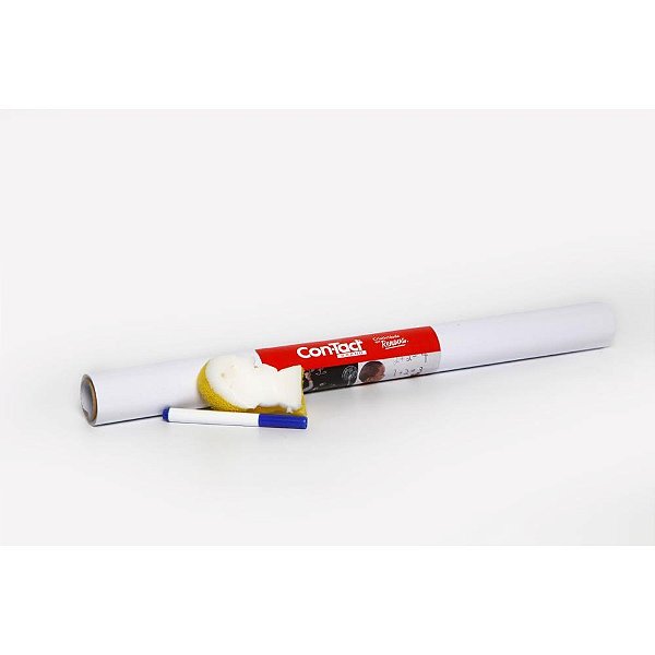 Papel de Parede Plástico Adesivo Lousa 45CMX2M Branca com CANETA/APAGADOR