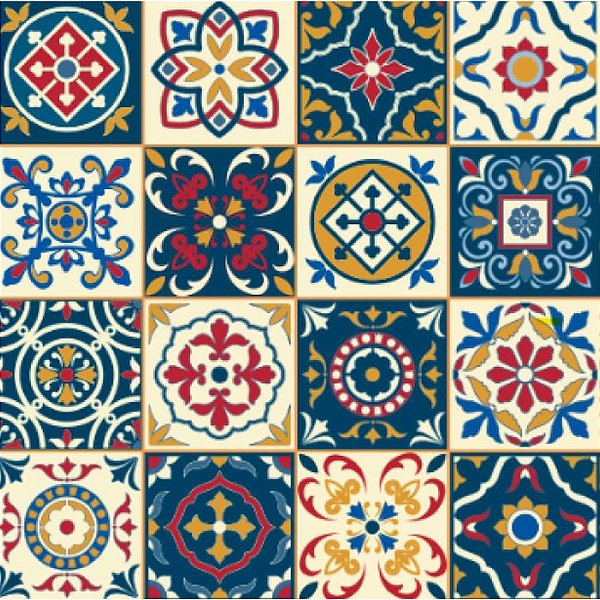 Papel de Parede Plástico Adesivo 45CMX5M Azulejo 03 0,80