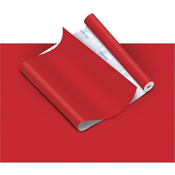 Papel de Parede Adesivo PVC Fosco Vermelho 45CM X 10M