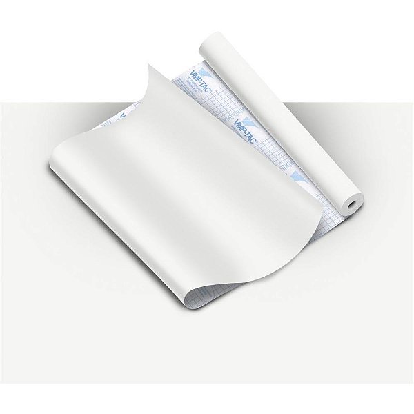 Papel de Parede Plástico Adesivo 45CMX10M PVC Fosco Branco
