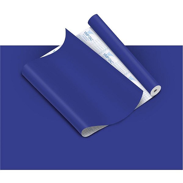 Papel de Parede Plástico Adesivo 45CMX10M PVC Fosco Azul