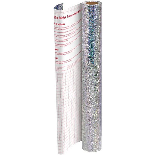 Papel de Parede Plástico Adesivo 45CMX10M Holográfico PP 0,10