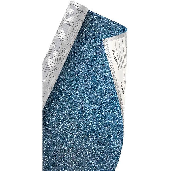 Papel de Parede Plástico Adesivo 45CM X 10M Brilho Azul 0,80