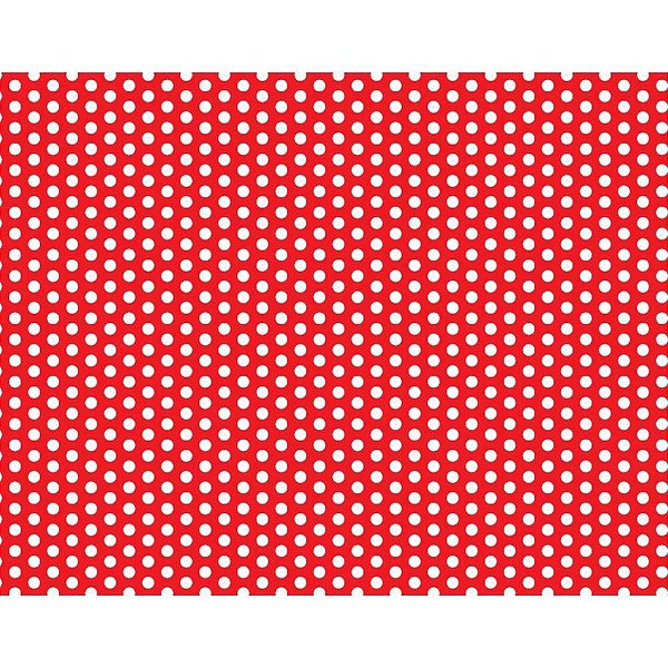 Placa em EVA Estampado 60X40CM Poá VERMELHO/BRANCO 2MM Pacote com 05
