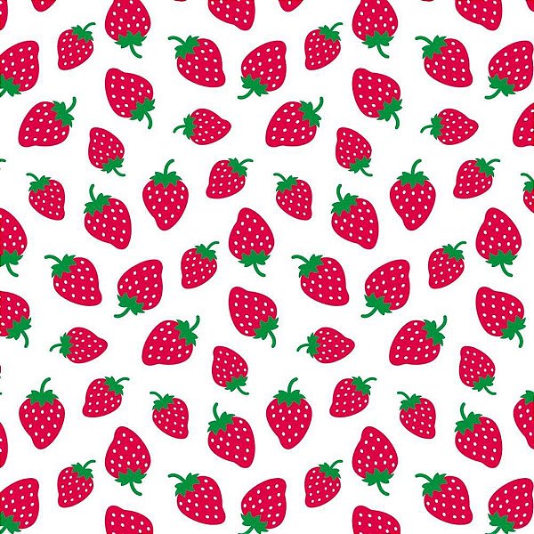 Placa em EVA Estampado 60X40CM Morango 2MM Pacote com 05