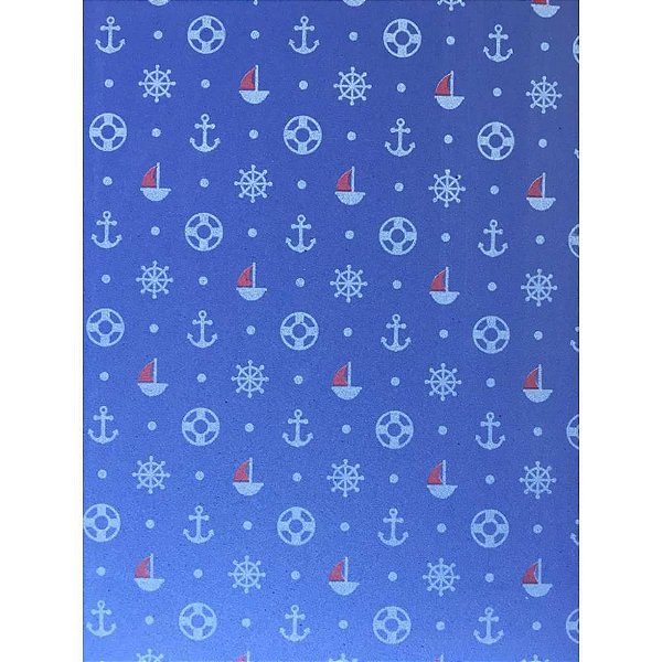 Placa em EVA Estampado 60X40CM Marinheiro 2MM - Pacote com 5