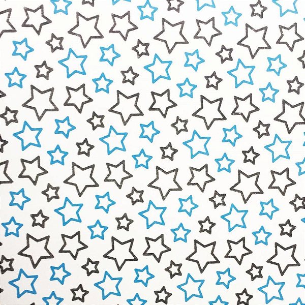 Placa em EVA Estampado 60X40CM Estrelinhas 2MM Pacote com 05