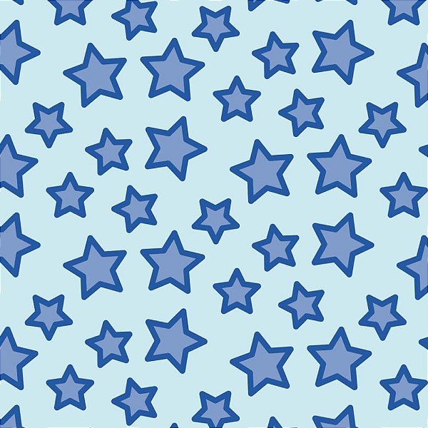 Placa em EVA Estampado 60X40CM Estrelas AZUL/AZUL Escuro 2MM - Pacote com 5