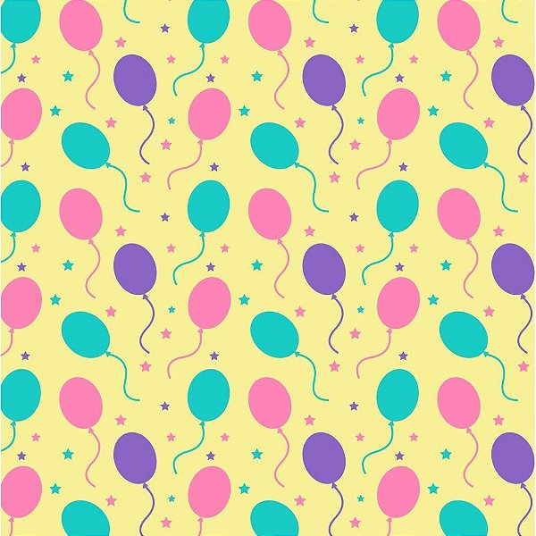 Placa em EVA Estampado 60X40CM Balãozinho 2MM