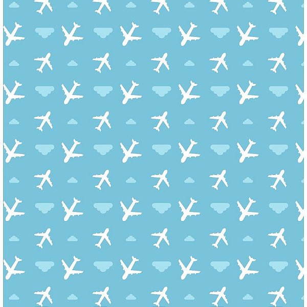 Placa de EVA Estampado Avião 60X40CM 2MM - Pacote com 05 Unidades