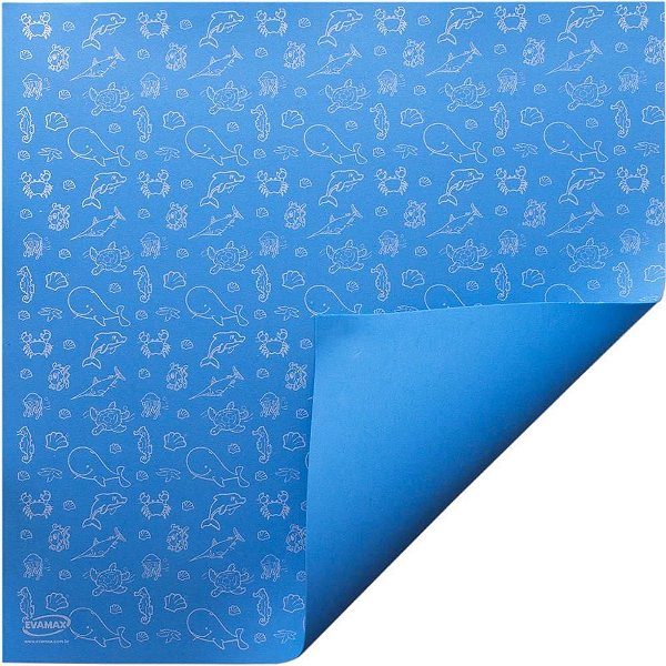 Placa em EVA Estampado 47X40CM Fundo do MAR 1,6MM PCT com 05