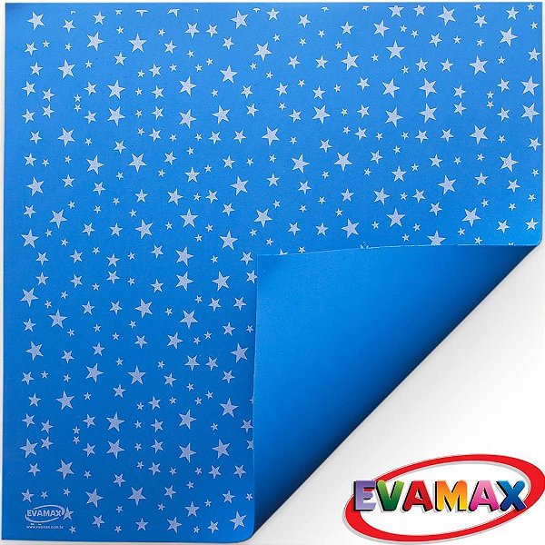 Placa em EVA Estampado 47X40CM AZ com Estrela BR 1,6MM PCT com 05