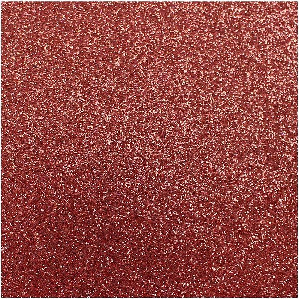 Placa em EVA com Glíter Vermelho 60X40CM 2MM - Pacote com 05 Folhas