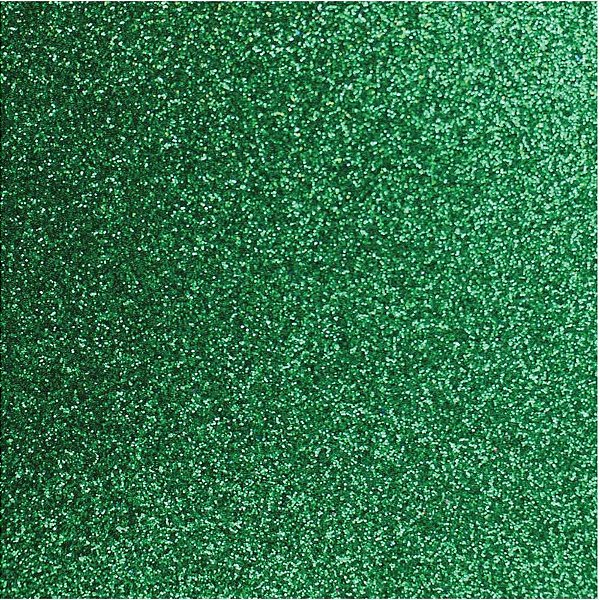 Placa de EVA com Glitter Verde 60X40CM 2MM Pacote com 5