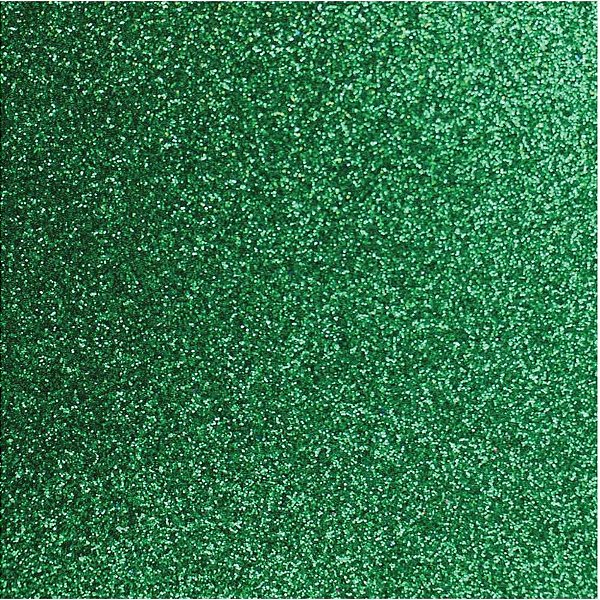 Placa de EVA com Glitter Verde 60X40CM 2MM Pacote com 5