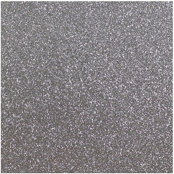 Placa em EVA com Glíter 60X40CM Prata 2MM Pacote com 5