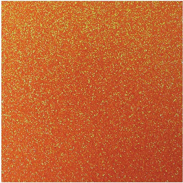 Placa em EVA com Glíter 60X40CM Laranja Neon 2MM Pacote com 05